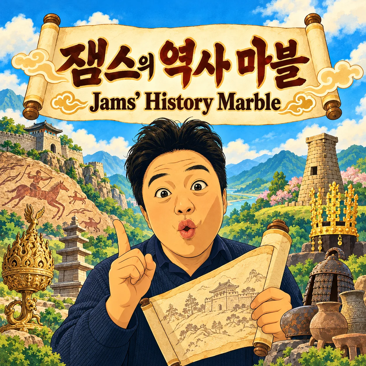 잼스의 역사 마블 · Jams’ History Marble · 한국사 탐험 일러스트